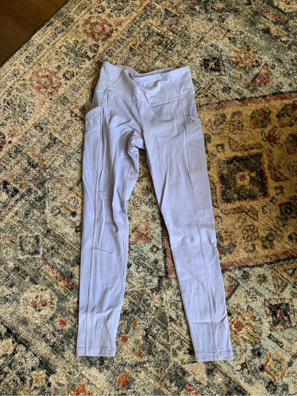 Light Lavender Prana Leggings with Side Pockets Size Small
